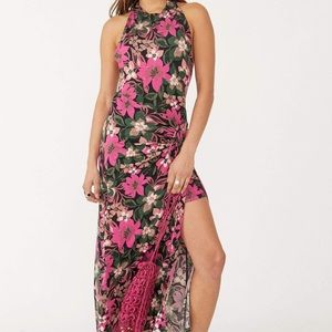 NWT Free People Mimi Midi Stretch Dress Small Open Back